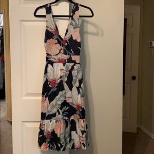 Ann Taylor Island Floral Cross Back Dress